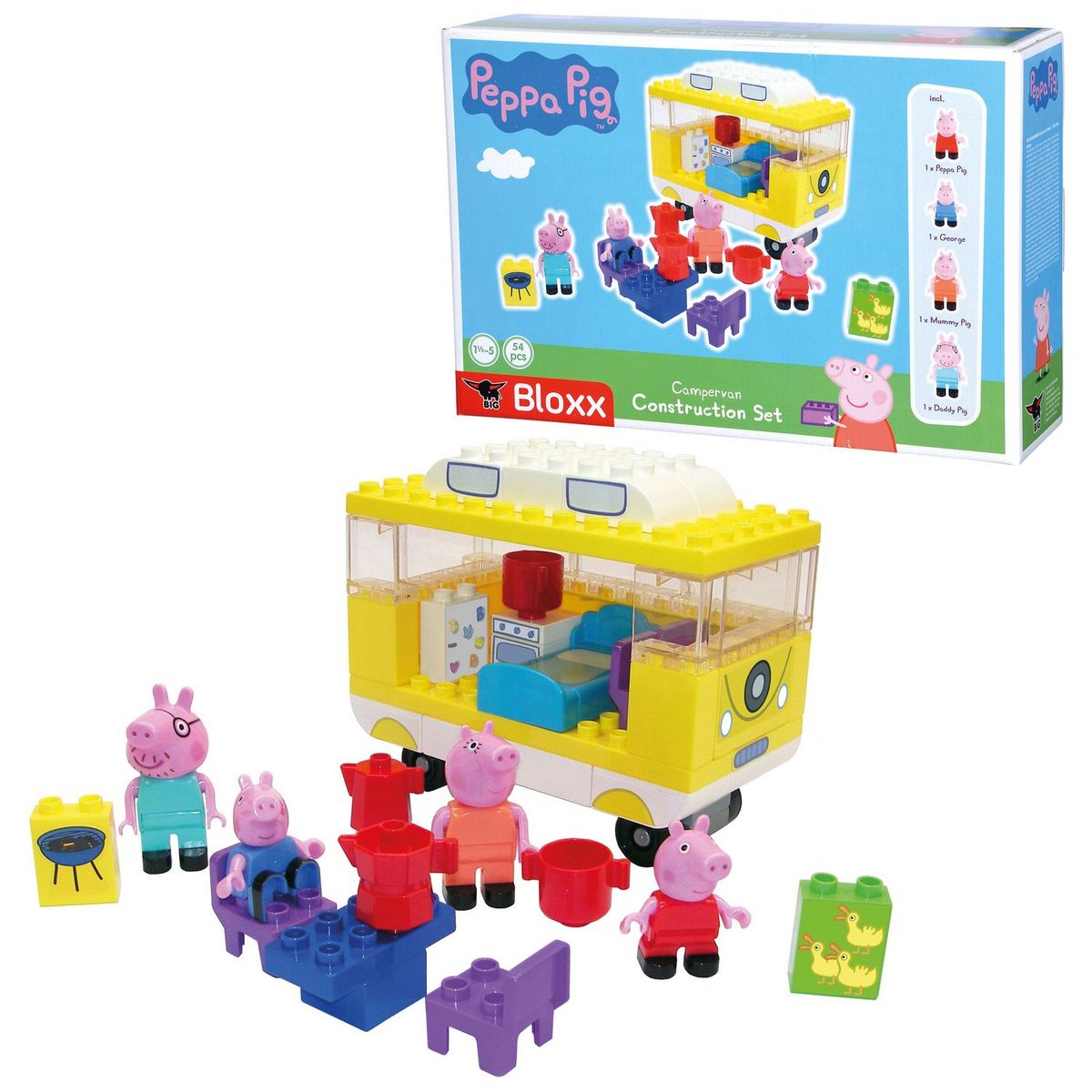 SIMBA Set construction Camping Car Peppa Pig Big Bloxx