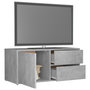 Voir la diapositive 5 : VIDAXL Meuble TV Gris beton 80x34x36 cm Bois d'ingenierie