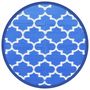 Voir la diapositive 2 : VIDAXL Tapis d'exterieur ARAKIL bleu Ø120 cm PP