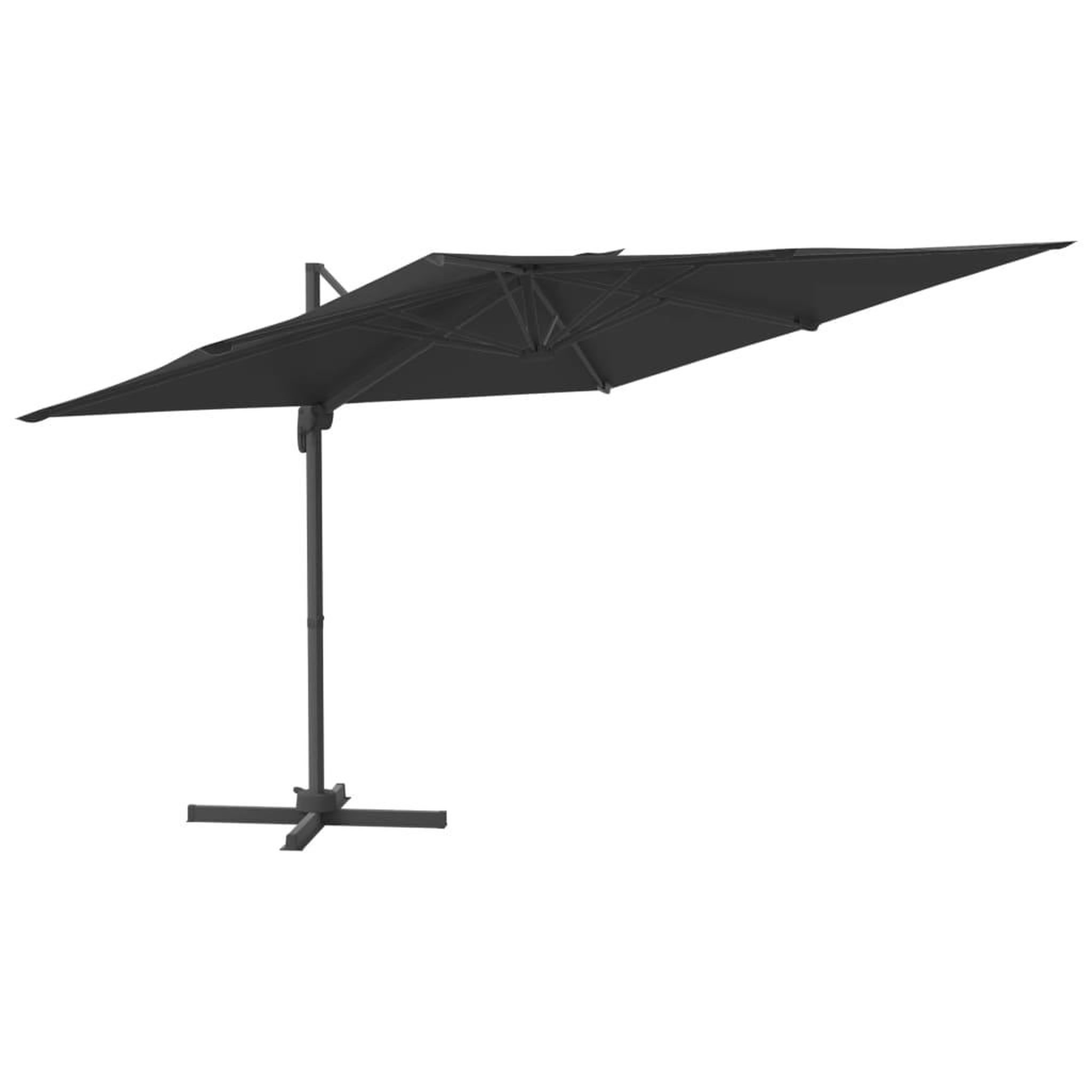 Voir la diapositive 2 : VIDAXL Parasol deporte avec mat en aluminium Noir 300x300 cm