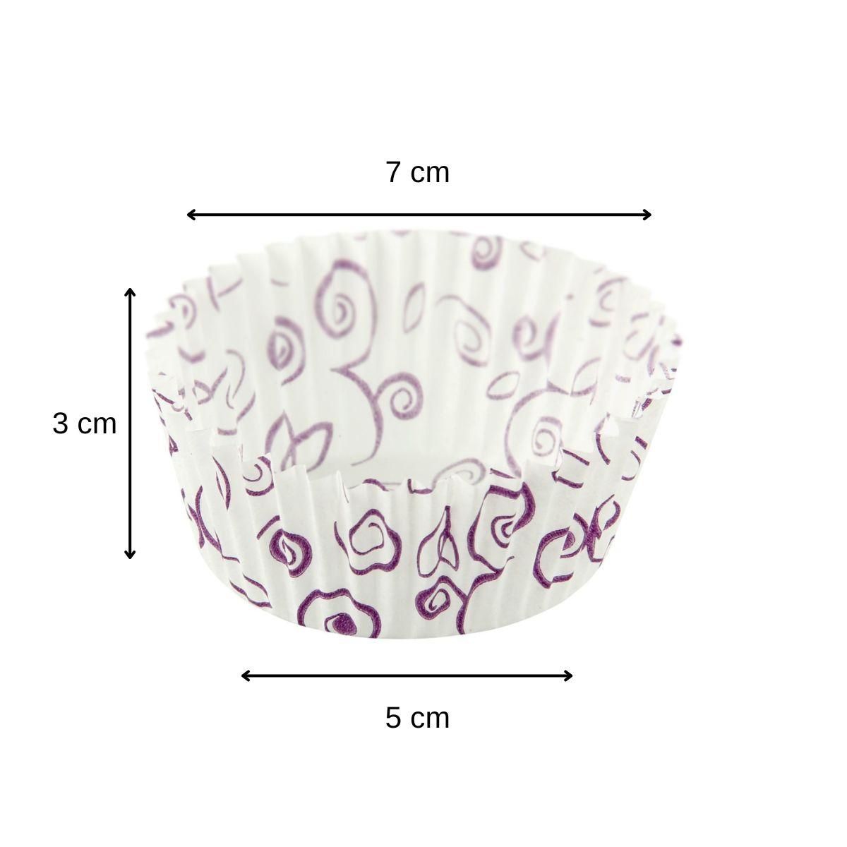 ZENKER Lot de 50 moules à muffins en papier motif fleur violette 7 cm Zenker Smart Pastry