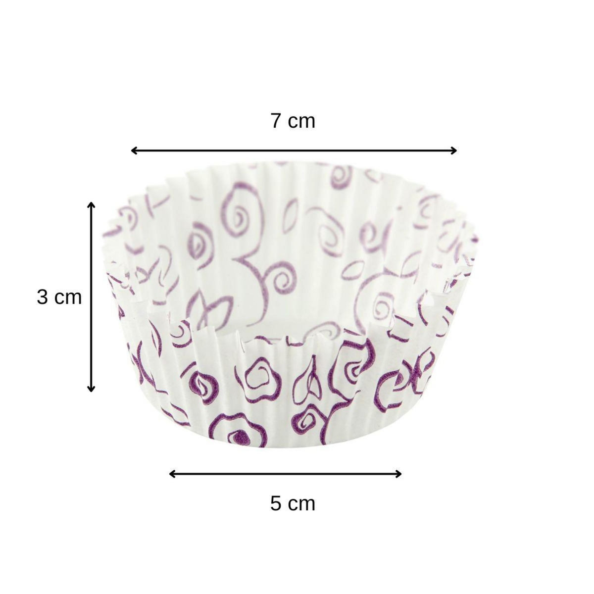 ZENKER Lot de 50 moules à muffins en papier motif fleur violette 7 cm Zenker Smart Pastry