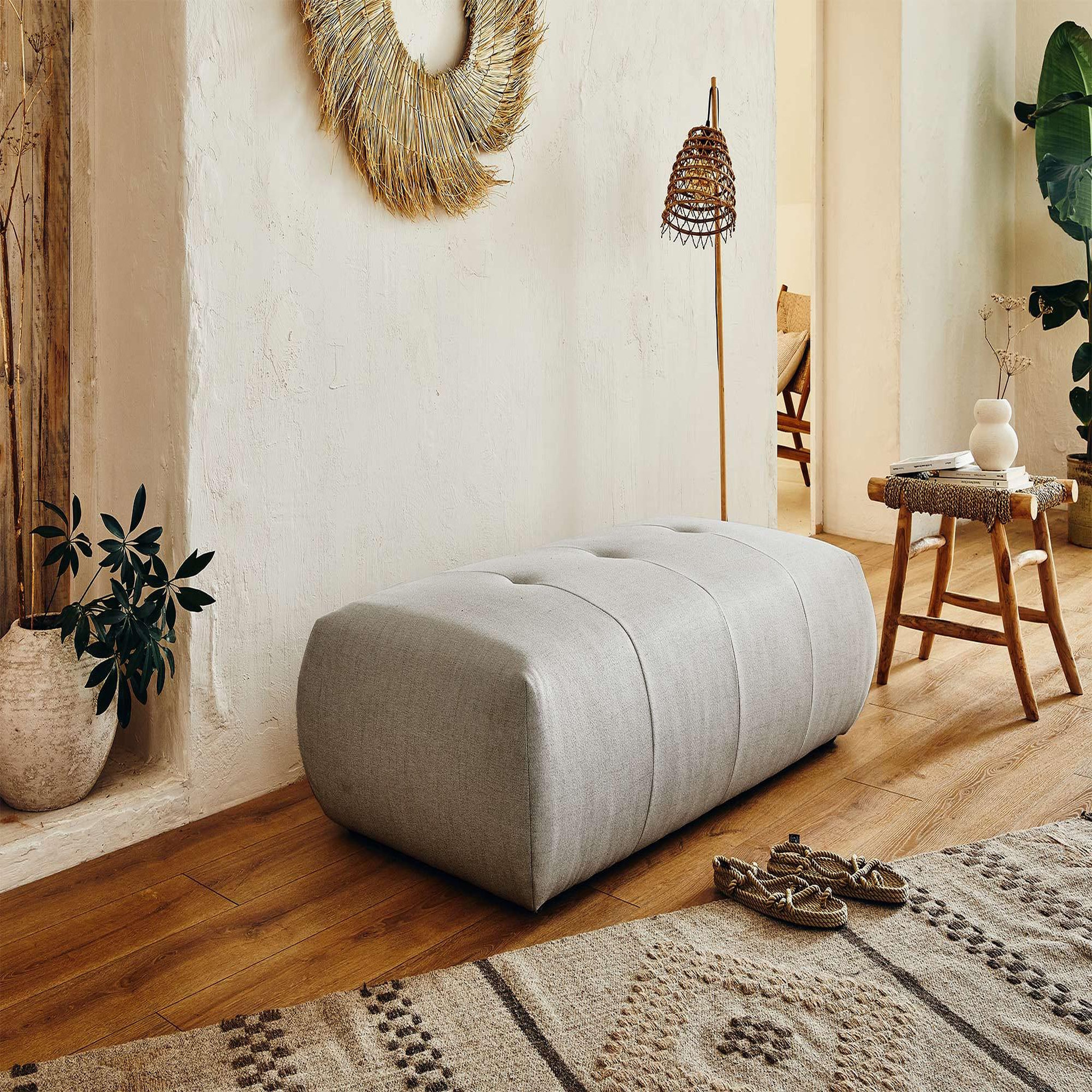 Voir la diapositive 2 : LISA DESIGN Onyx - pouf modulable - en tissu