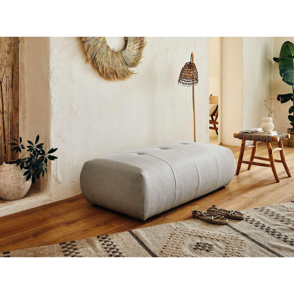 LISA DESIGN Onyx - pouf modulable - en tissu