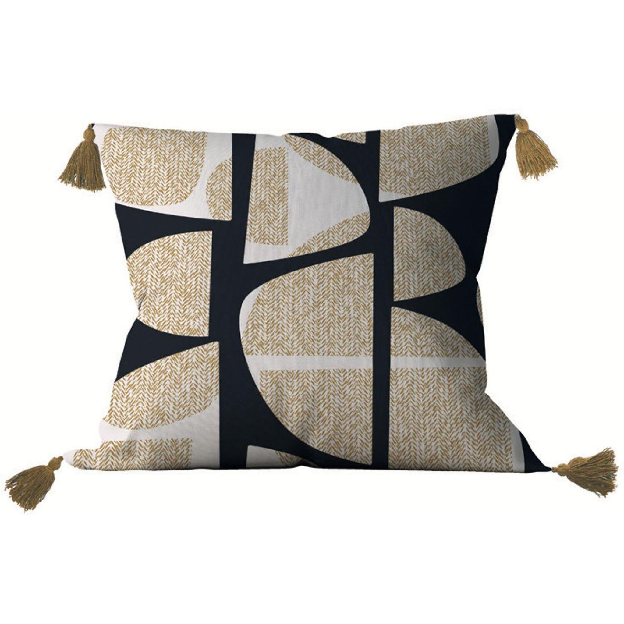 Voir la diapositive 3 : Les Ateliers du Linge Coussin imprimé polycoton nobaly réversible déhoussable