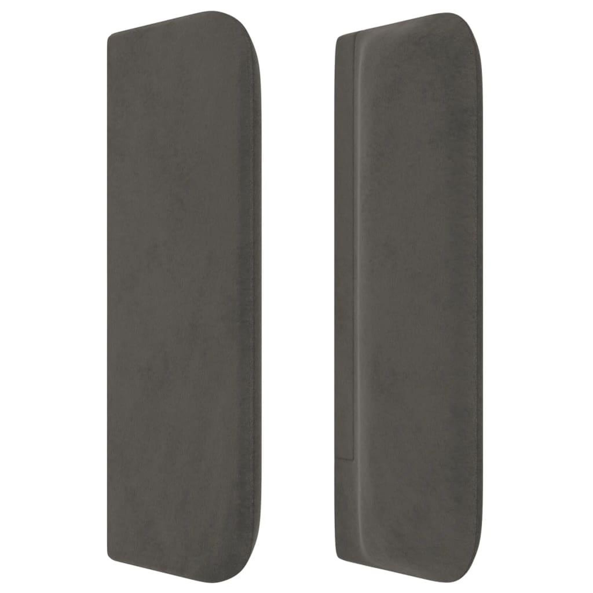 Voir la diapositive 4 : VIDAXL Tete de lit avec oreilles Gris fonce 203x16x78/88 cm Velours