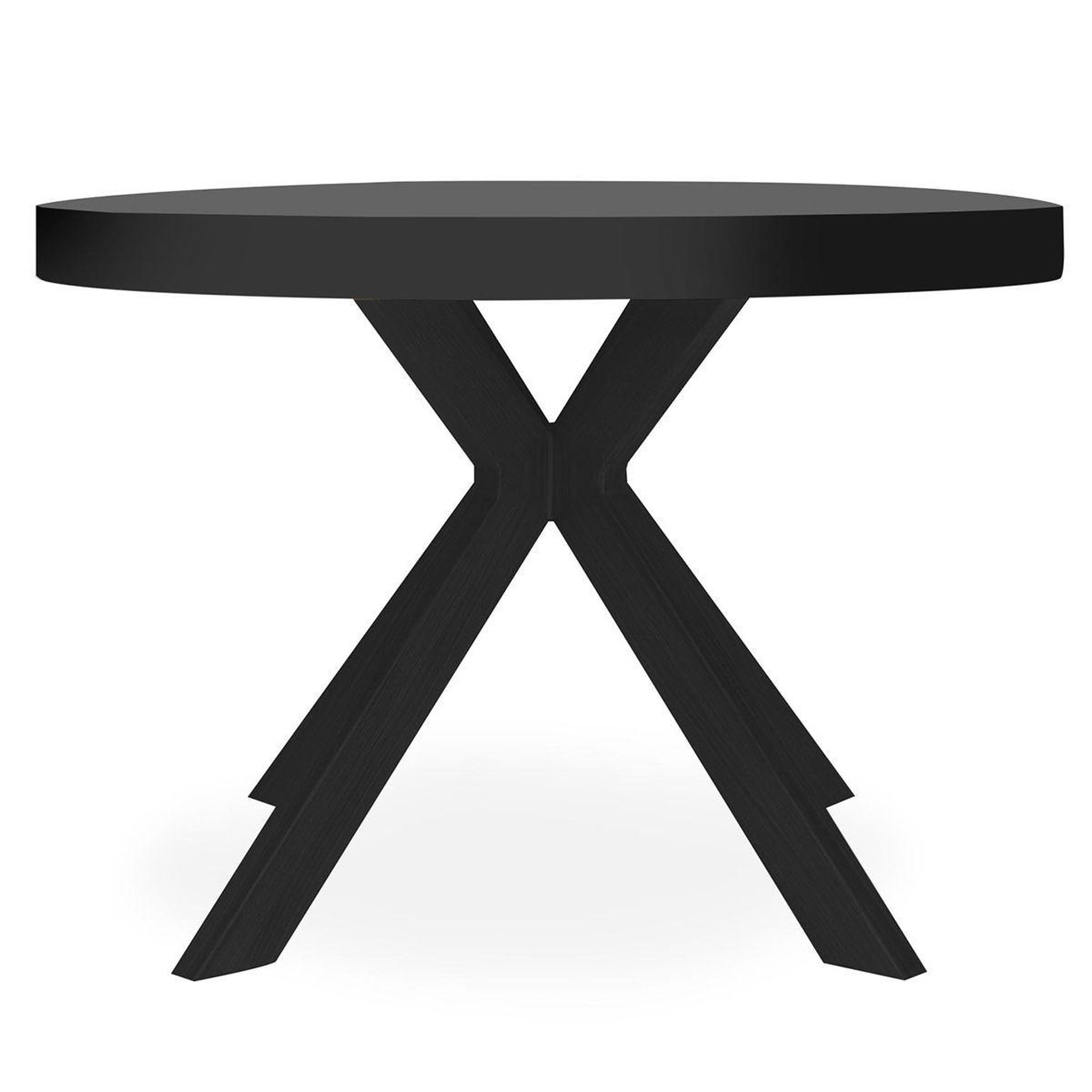 Voir la diapositive 3 : Paris Prix Table ronde extensible  zefane  160-260cm noir