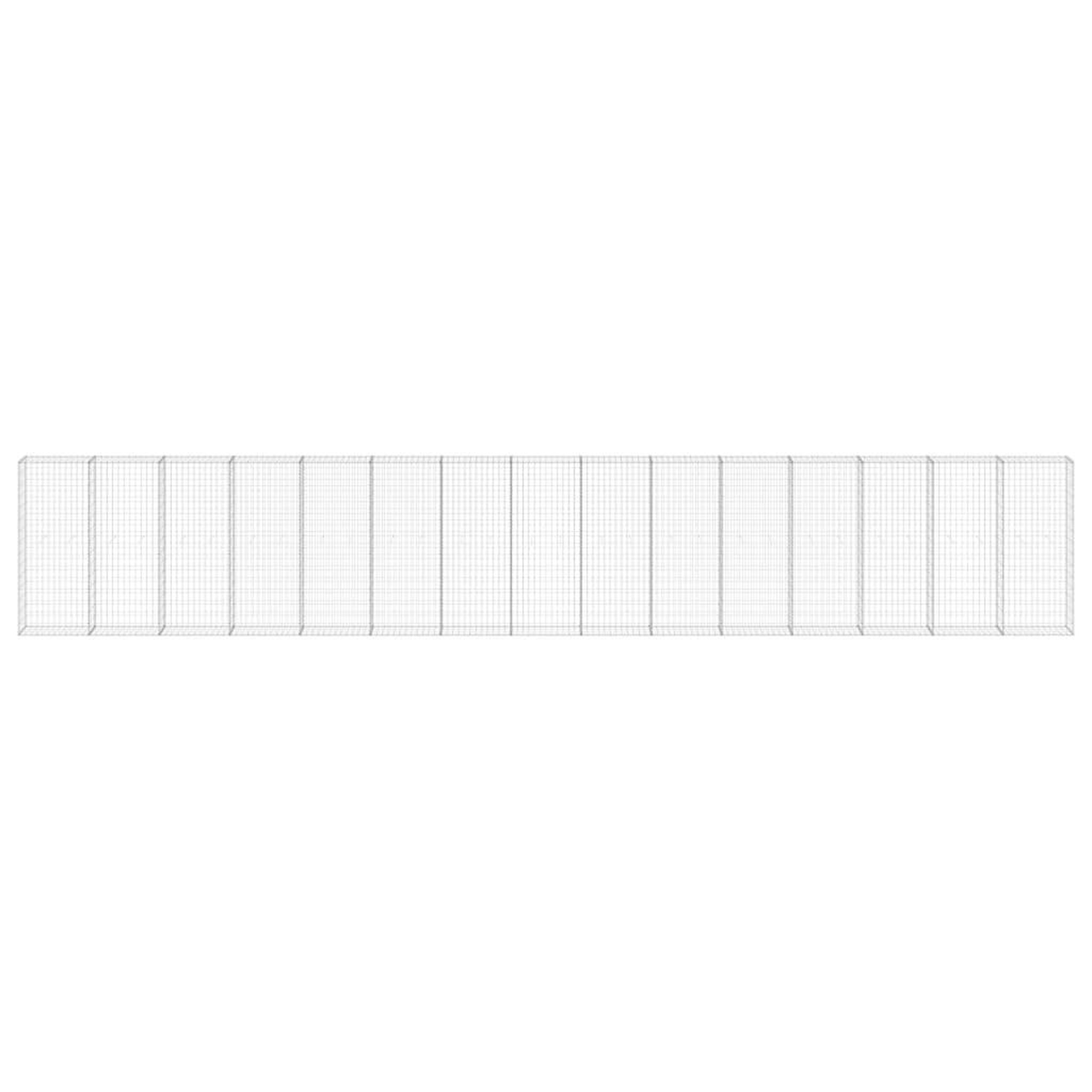 Voir la diapositive 3 : VIDAXL Mur en gabion avec couvercles Acier galvanise 900x30x150 cm