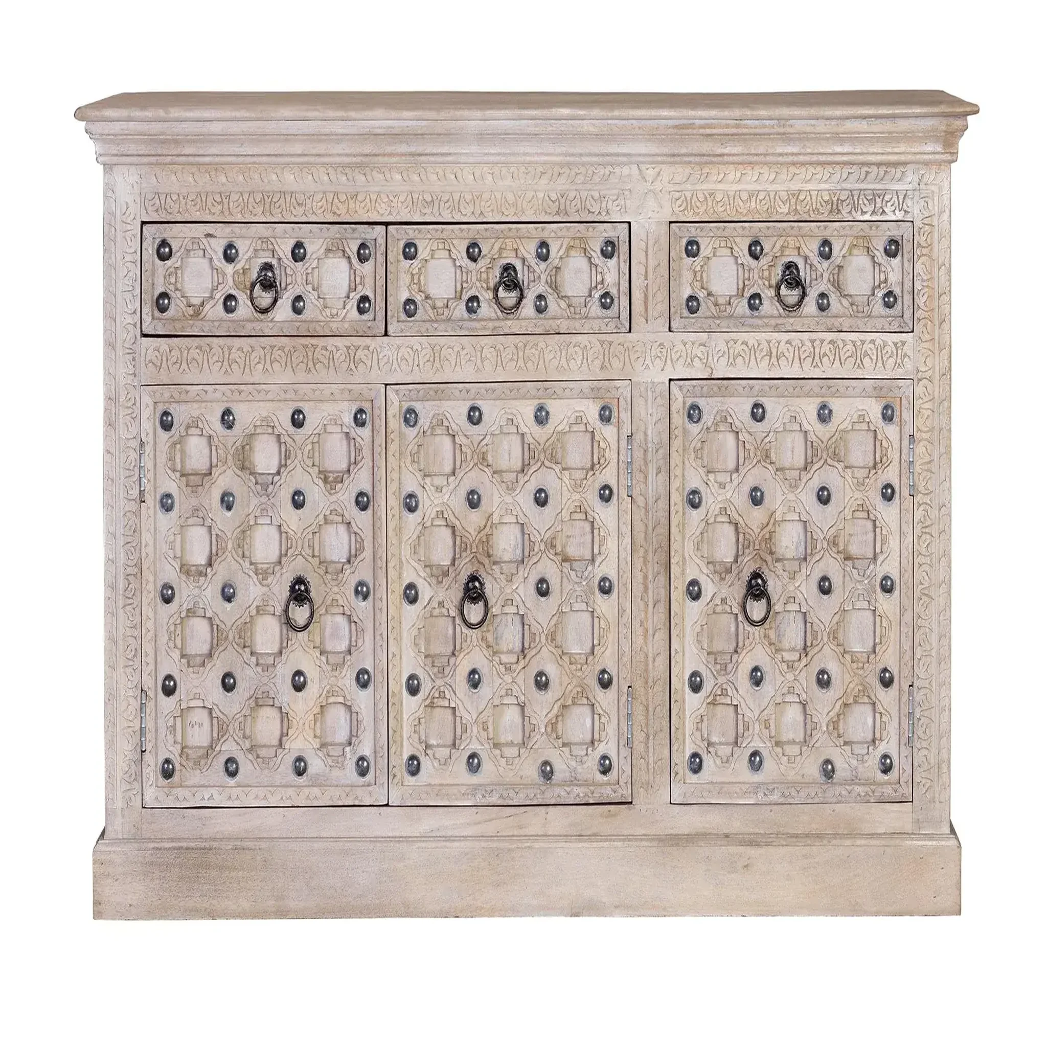 GINER Y COLOMER SL Buffet en bois de manguier 151cm style méditerranéen moderne
