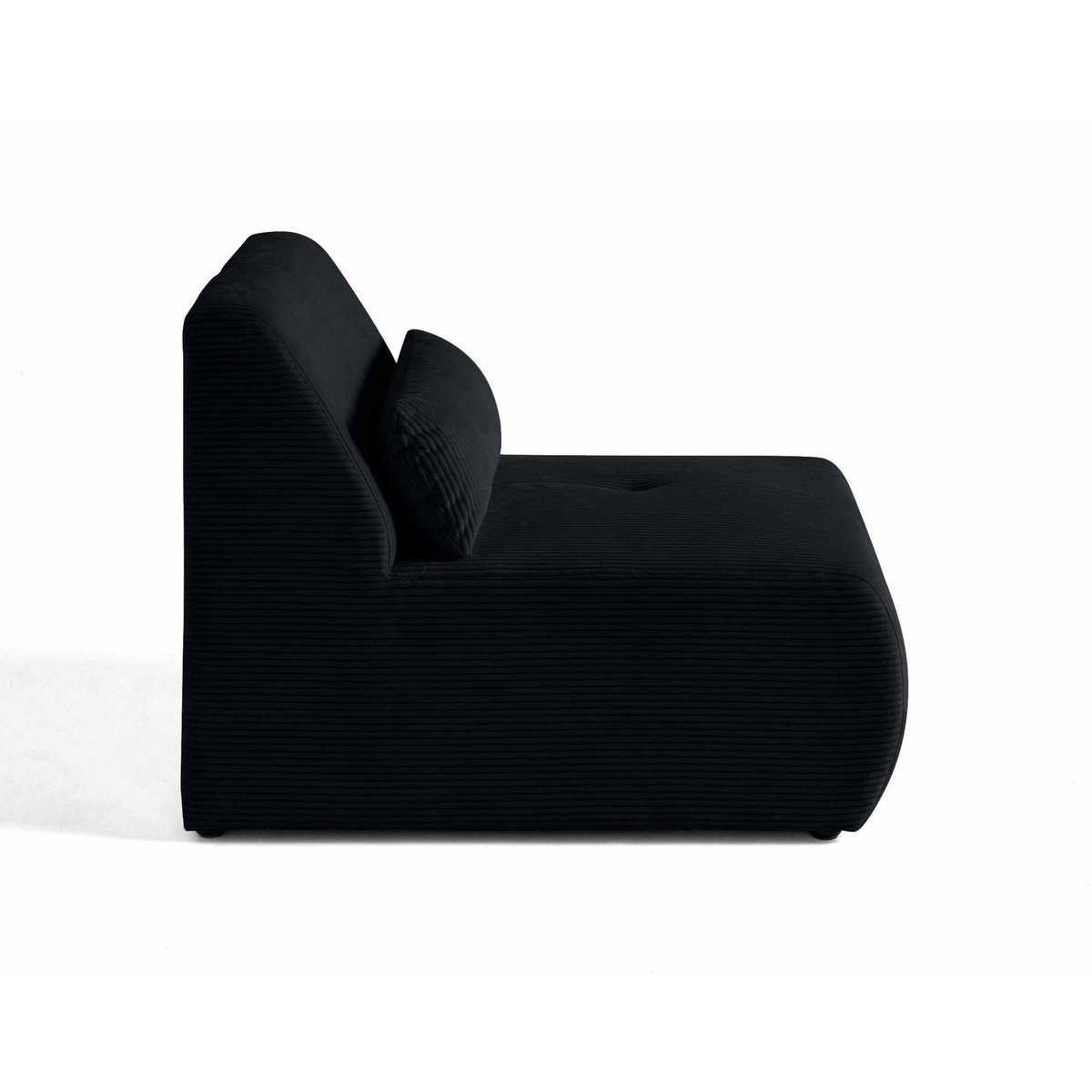 LISA DESIGN Onyx - fauteuil sans accoudoirs - en velours côtelé