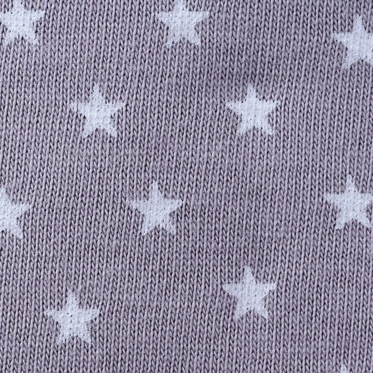 AUCHAN BABY Drap housse taupe imprimé étoiles blanches 60x120 cm