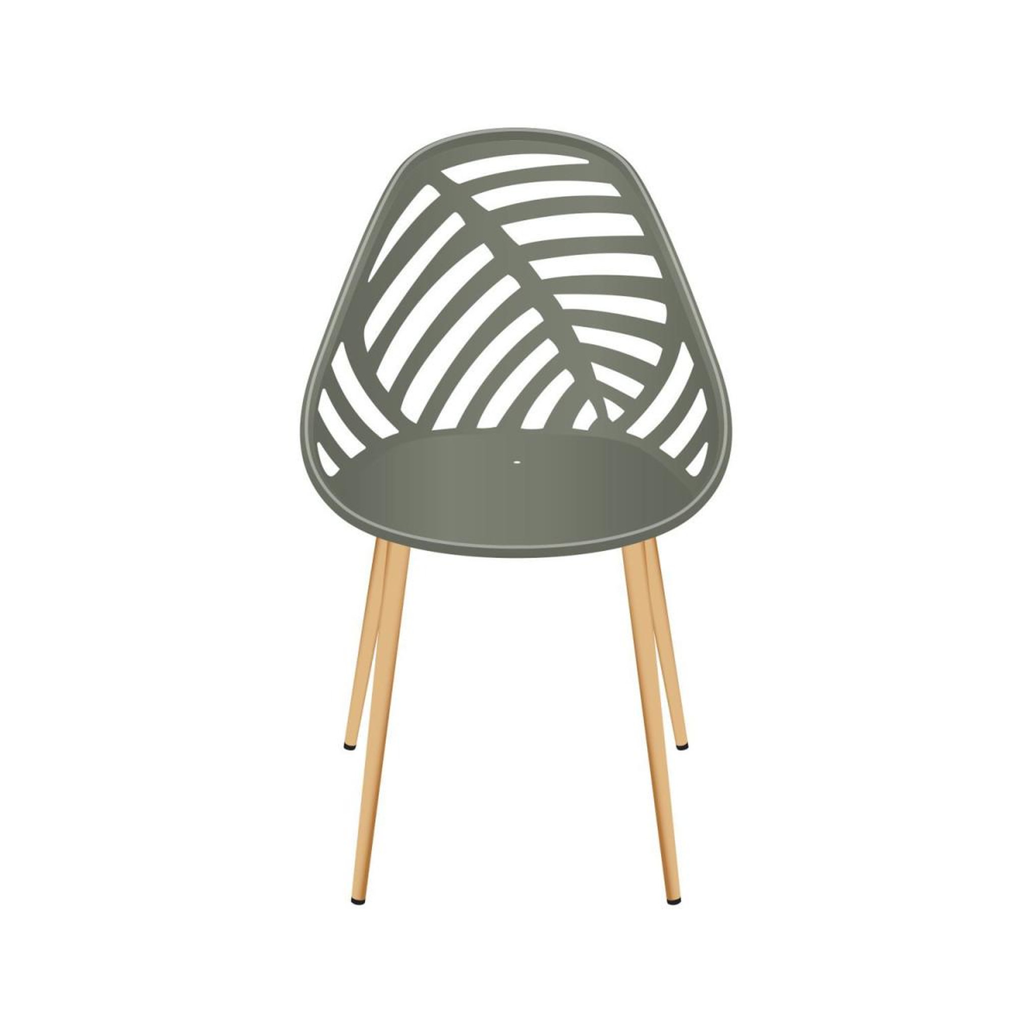 Voir la diapositive 2 : The Home Deco Factory Lot de 4 chaises de jardin  alameda  83cm vert olive