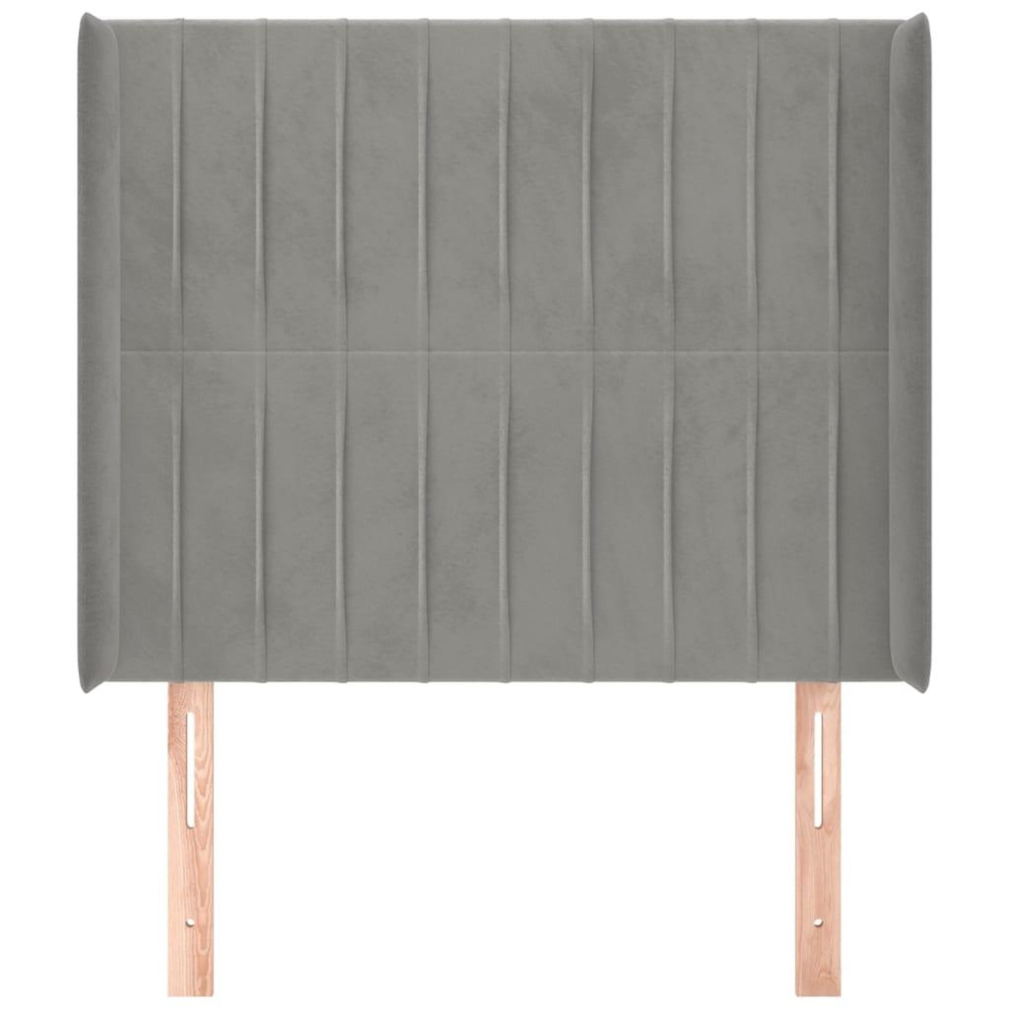 Voir la diapositive 3 : VIDAXL Tete de lit avec oreilles Gris clair 83x16x118/128 cm Velours