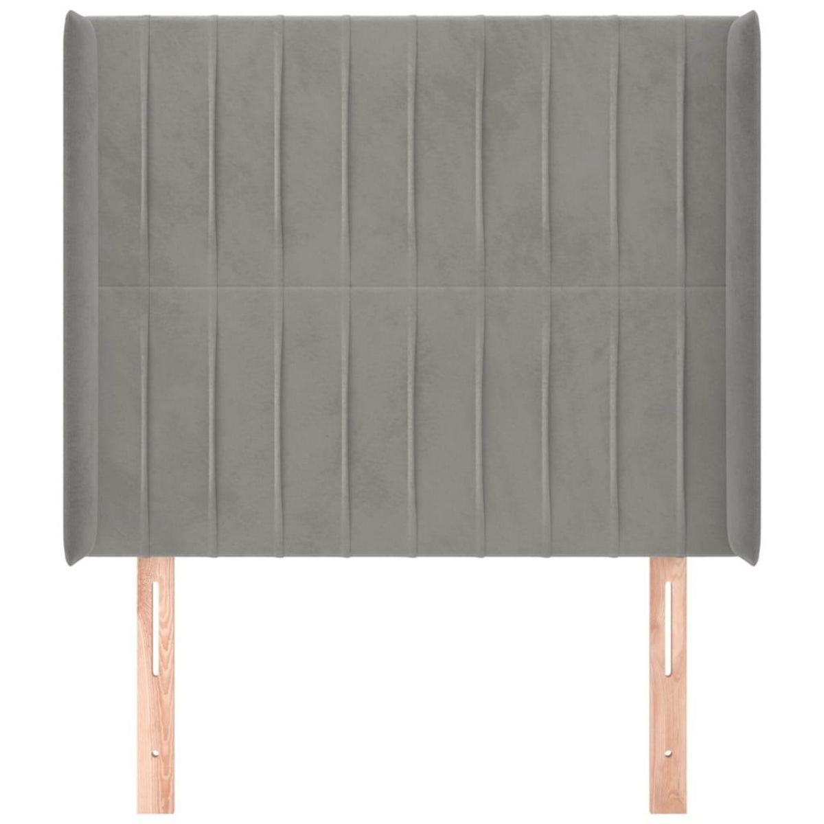 VIDAXL Tete de lit avec oreilles Gris clair 83x16x118/128 cm Velours