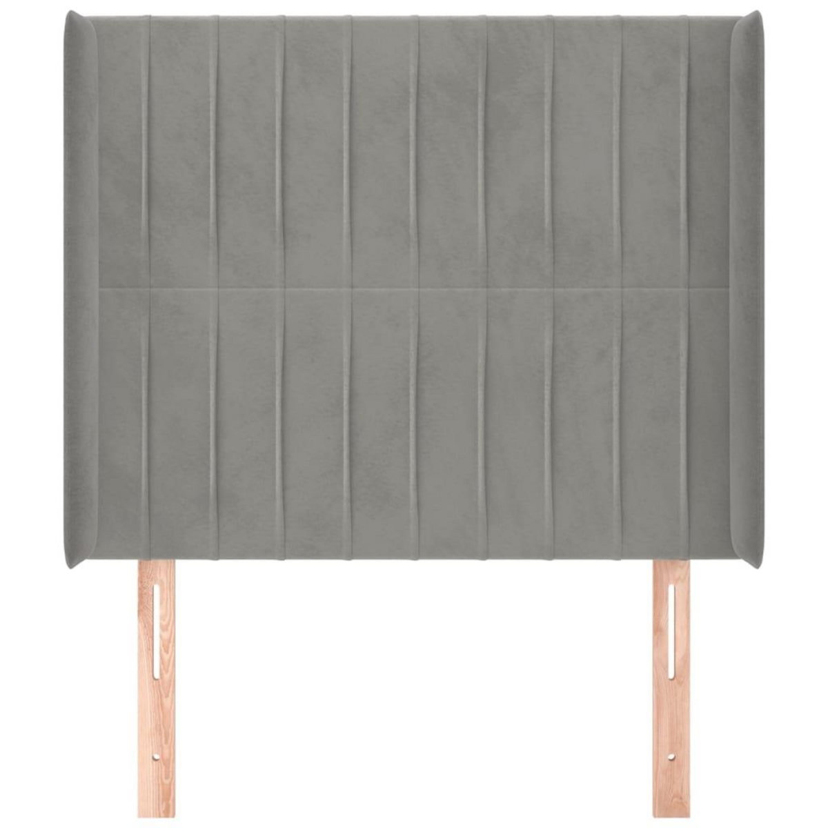 VIDAXL Tete de lit avec oreilles Gris clair 83x16x118/128 cm Velours