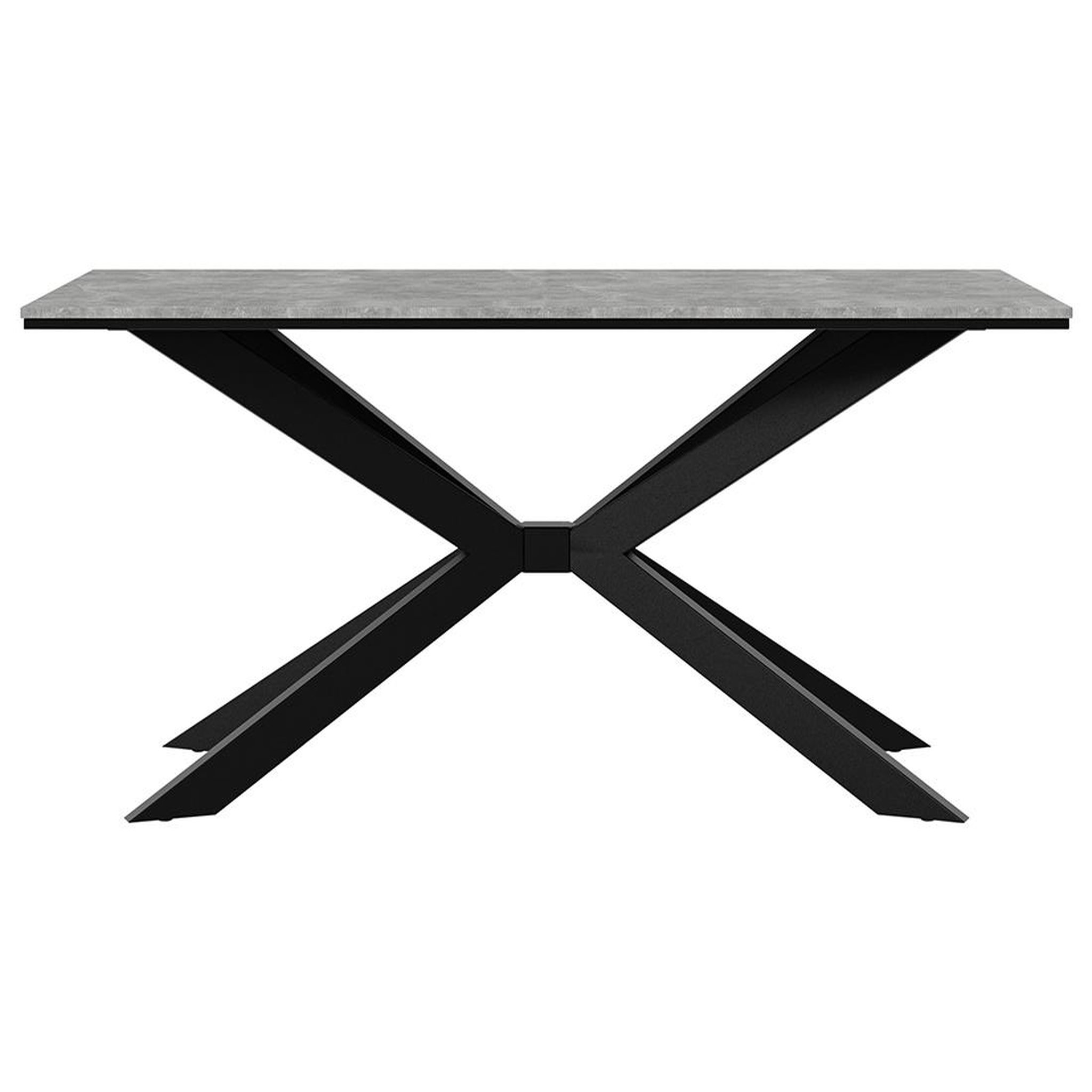 Voir la diapositive 3 : BEST MOBILIER Casey - table à manger - plateau effet béton - pieds en métal - 4 à 8 personnes