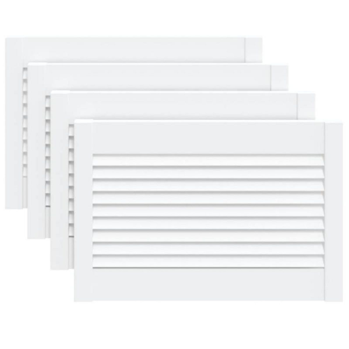 VIDAXL Portes d armoire à persiennes 4pcs blanc 39,5x59,4cm pin massif