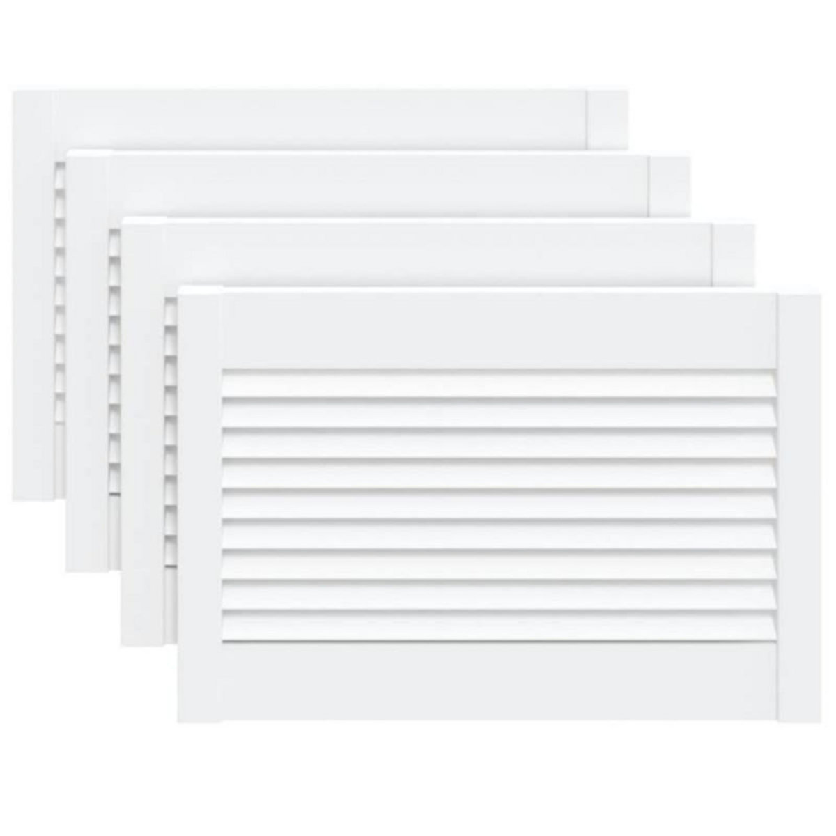 VIDAXL Portes d armoire à persiennes 4pcs blanc 39,5x59,4cm pin massif