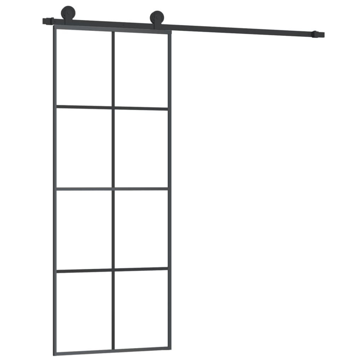VIDAXL Porte coulissante avec kit de quincaillerie 76x205 cm Verre ESG