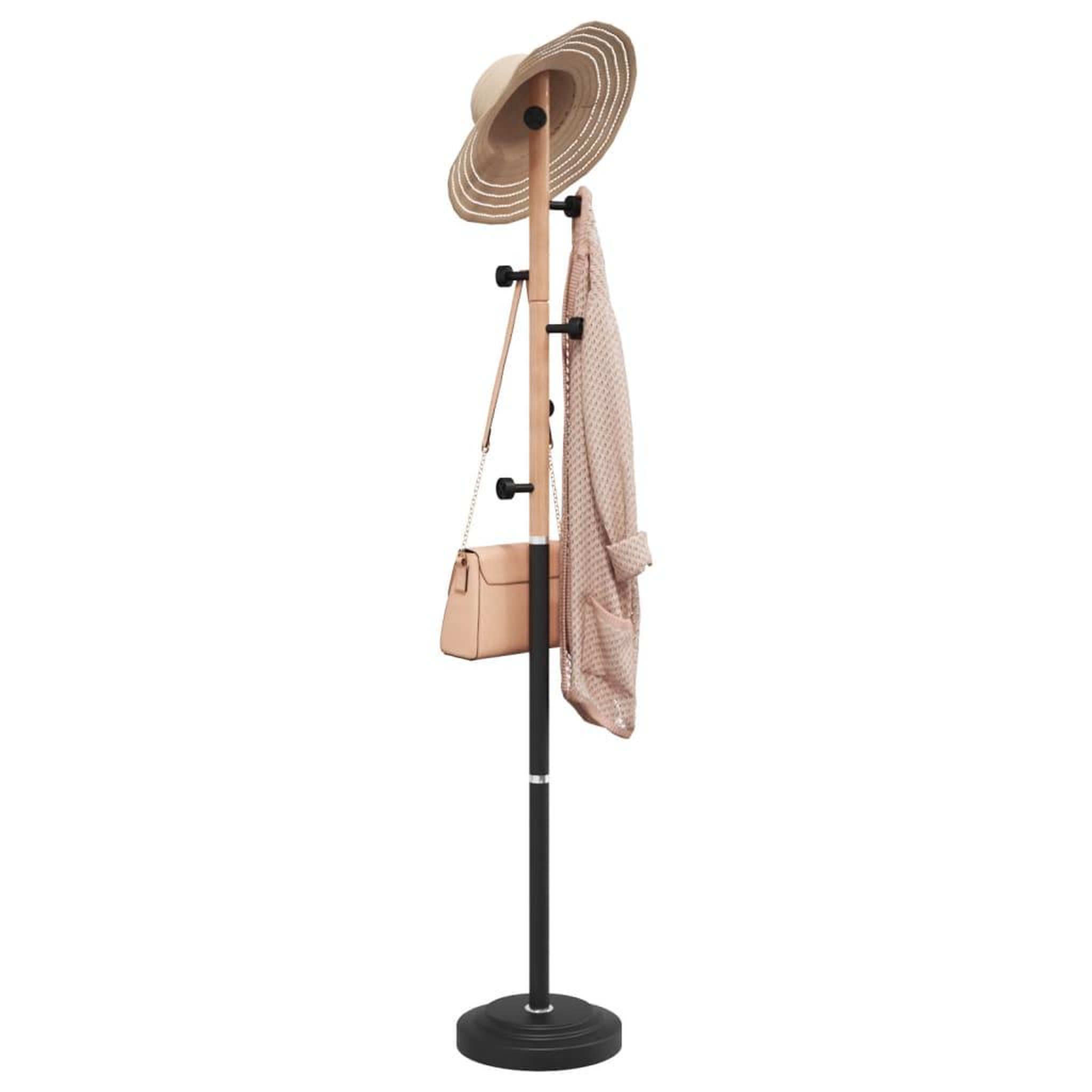 VIDAXL Porte-manteau noir 177 cm fer enduit de poudre