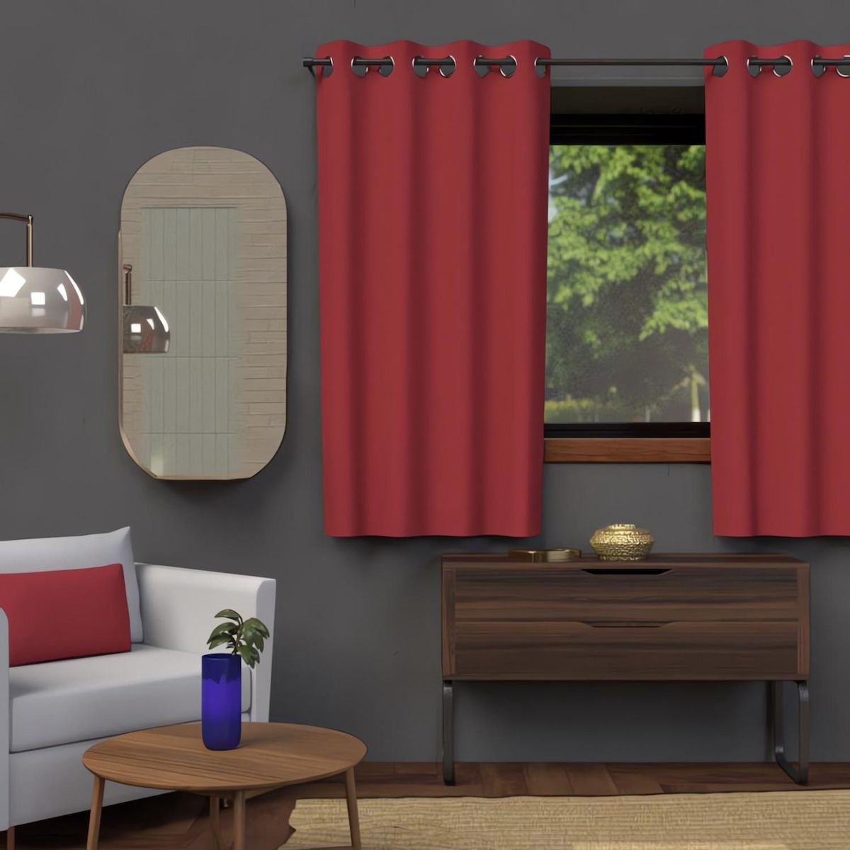 SOLEIL D'OCRE Rideau à oeillets OCCULTANT, par Soleil d'ocre