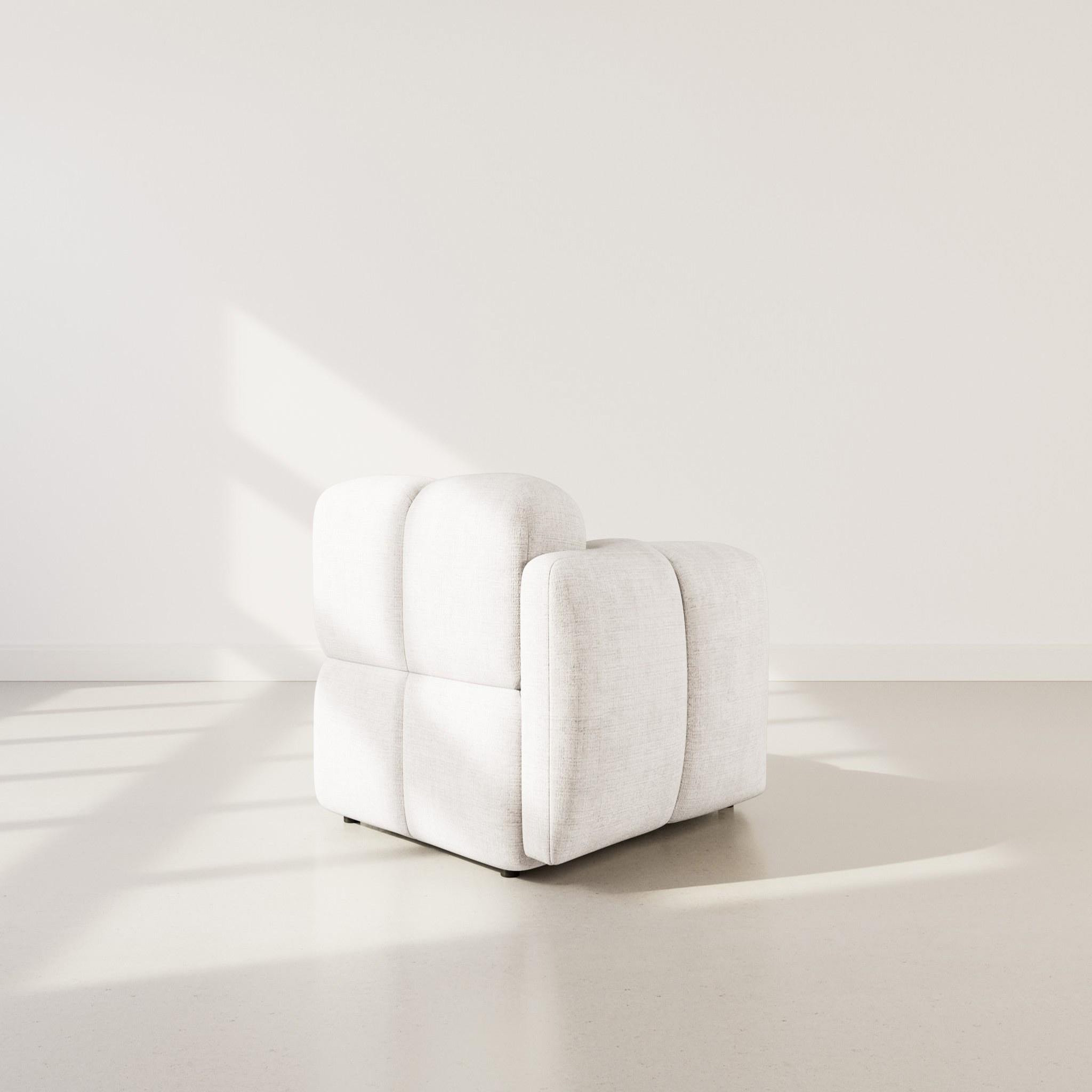 Voir la diapositive 5 : LISA DESIGN Grace - module d'assise gauche en velours texturé