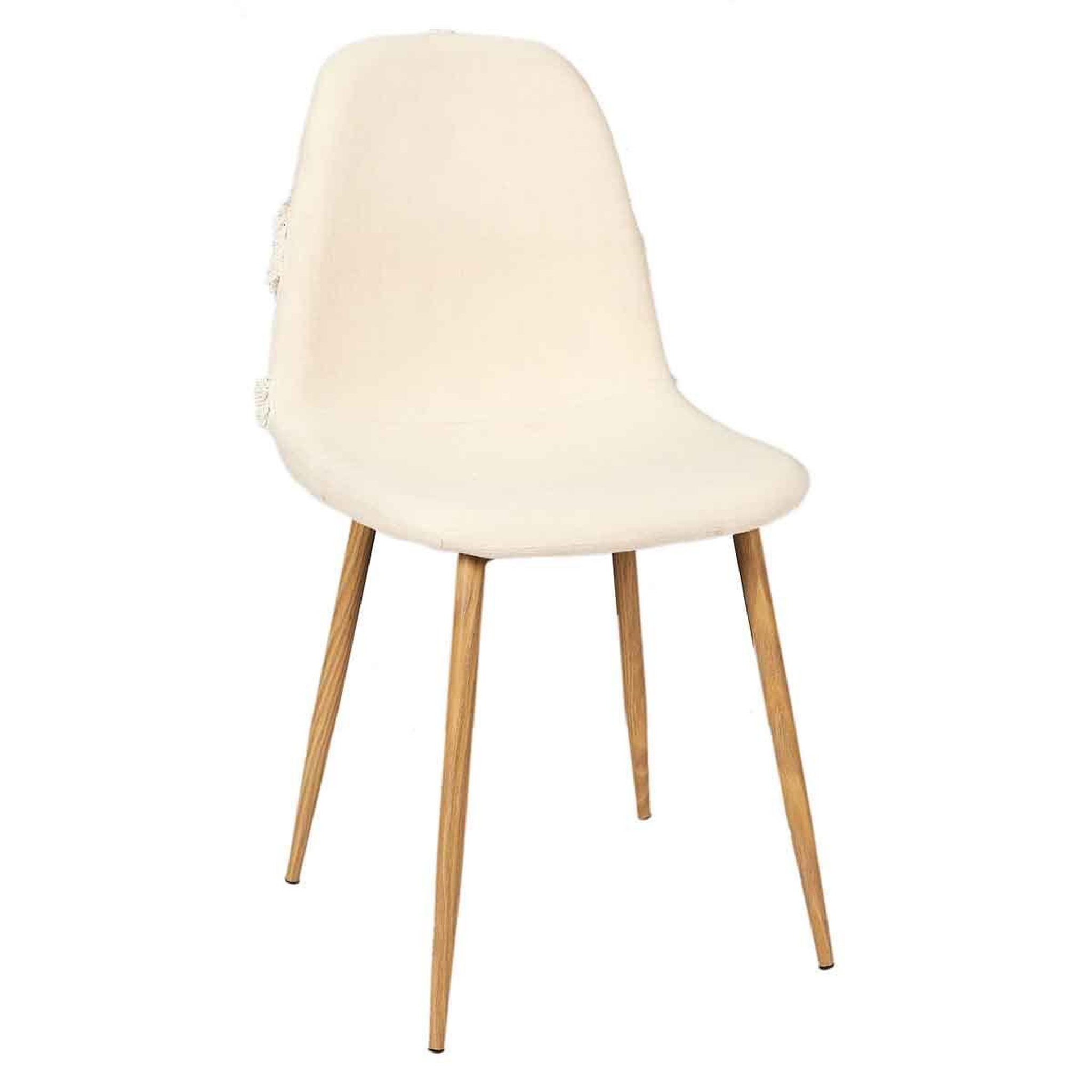 Voir la diapositive 2 : The Home Deco Factory Lot de 4 chaises design  faro  86cm beige