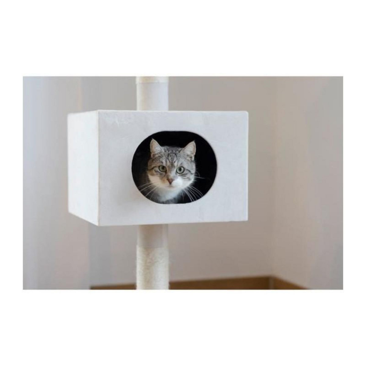 KERBL Arbre a chat - 38 x 38 x 240 a 260 cm - Ferdi - KERBL - Blanc - Sisal