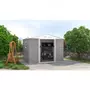 MARKET24 Abri de jardin en métal 5,29 m² - Kit d'ancrage inclus - Taupe
