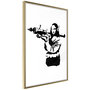 Voir la diapositive 1 : Paris Prix Affiche Murale Encadrée  Banksy Mona Lisa with Bazooka II