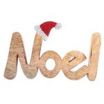 HEART OF THE HOME Décoration à poser de Noël en bois - Marron