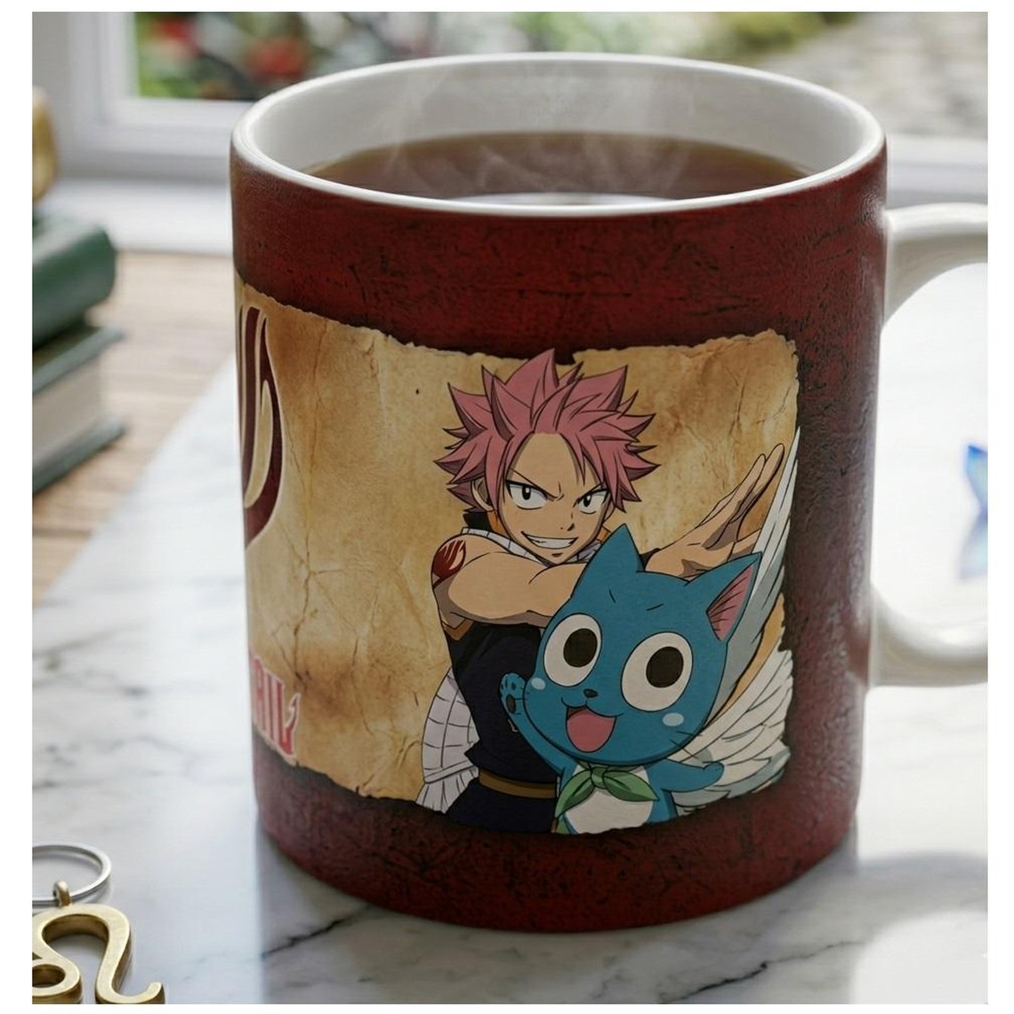 Voir la diapositive 5 : Eden Mug en céramique natsu, lucy et happy fairy trail 9 cm