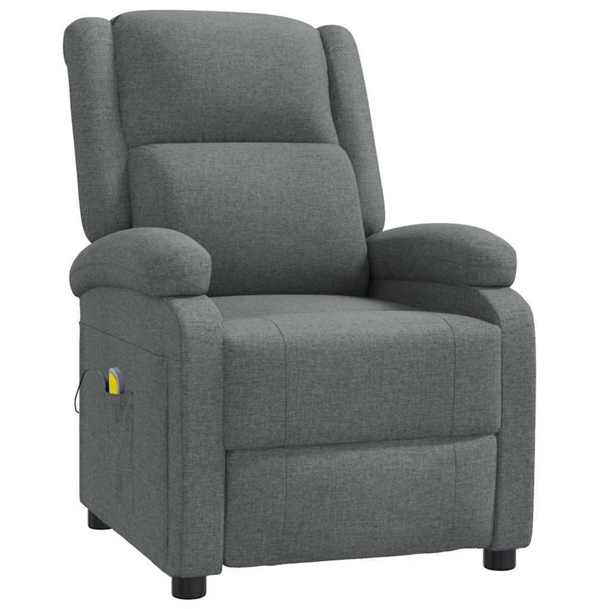 VIDAXL Fauteuil de massage Gris fonce Tissu
