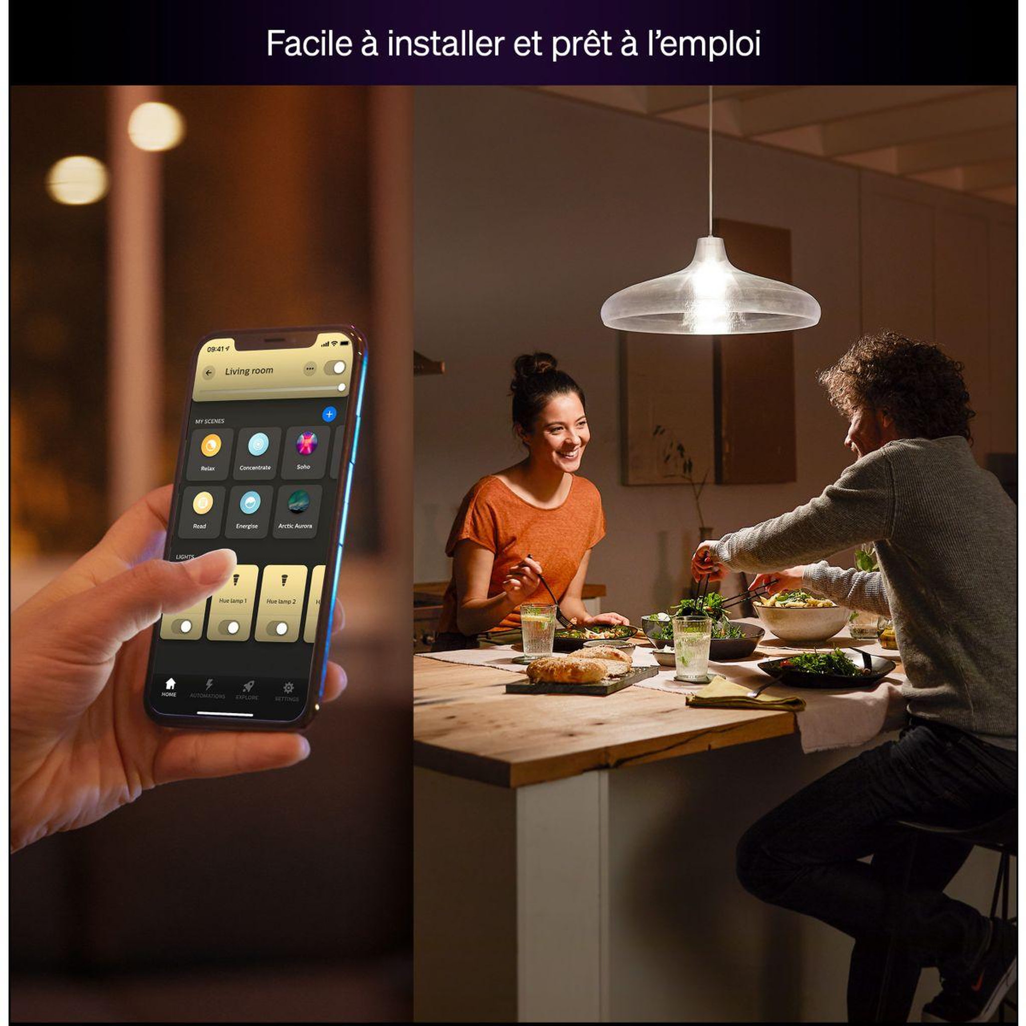 Voir la diapositive 3 : PHILIPS HUE Ampoule led connectée e27 white 75w