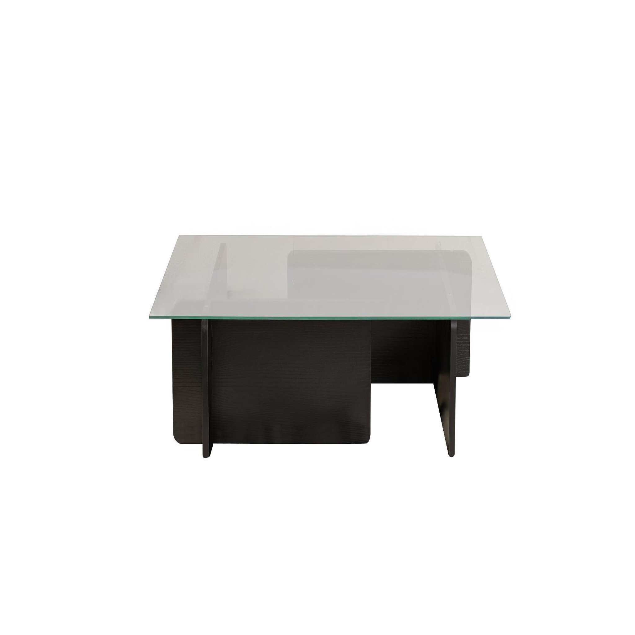 Habitat et Jardin Table basse en verre  flavio  105 x 65 x 30 cm - bois noir