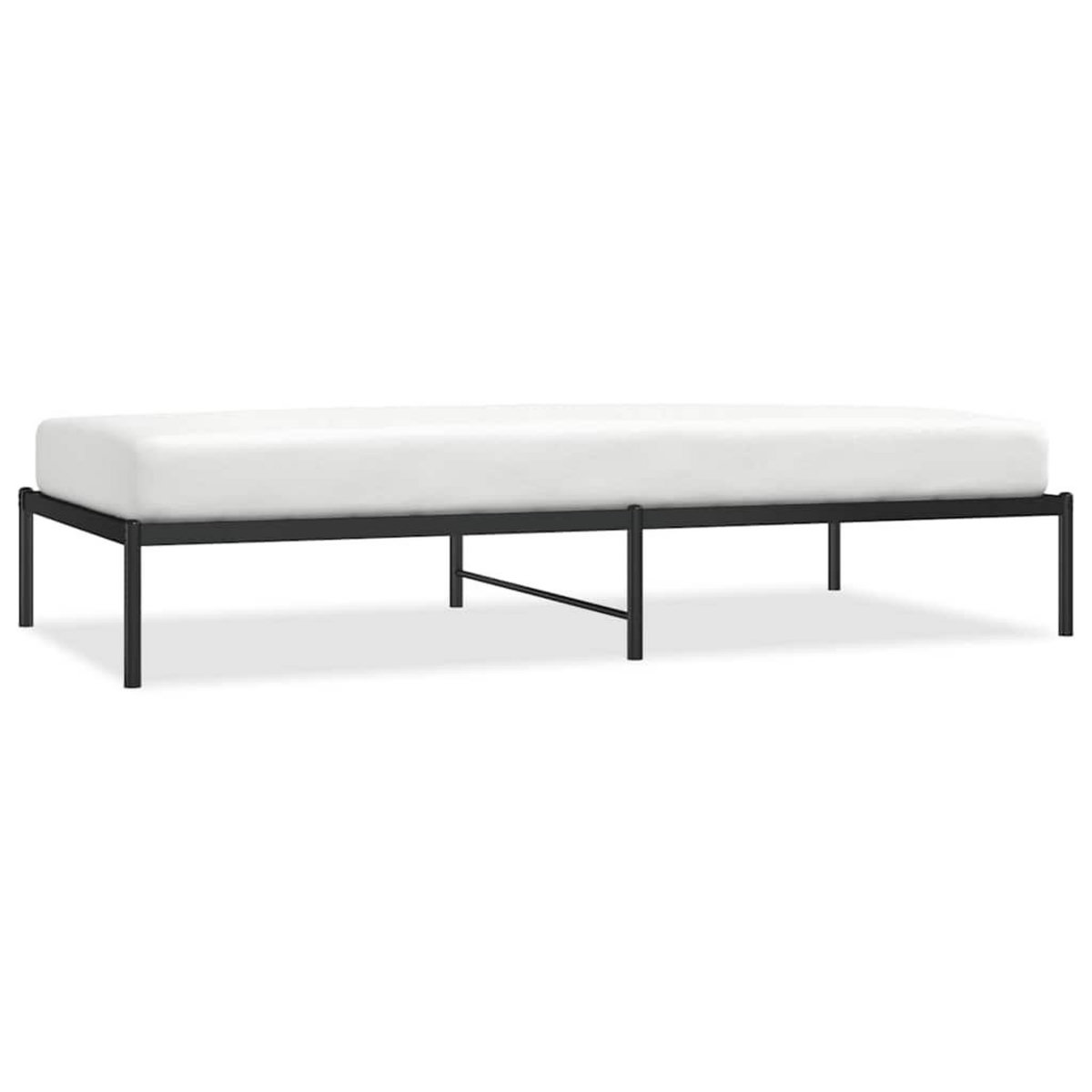 VIDAXL Cadre de lit metal sans matelas noir 100x200 cm