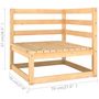Voir la diapositive 6 : VIDAXL Salon de jardin 4 pcs avec coussins Bois de pin massif