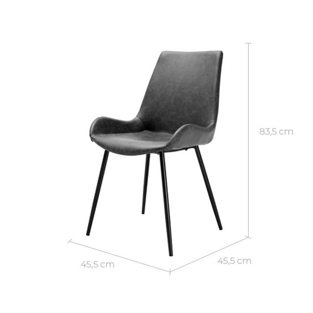 Rendez vous déco Lot de 2 chaises en cuir synthétique marron - Austin