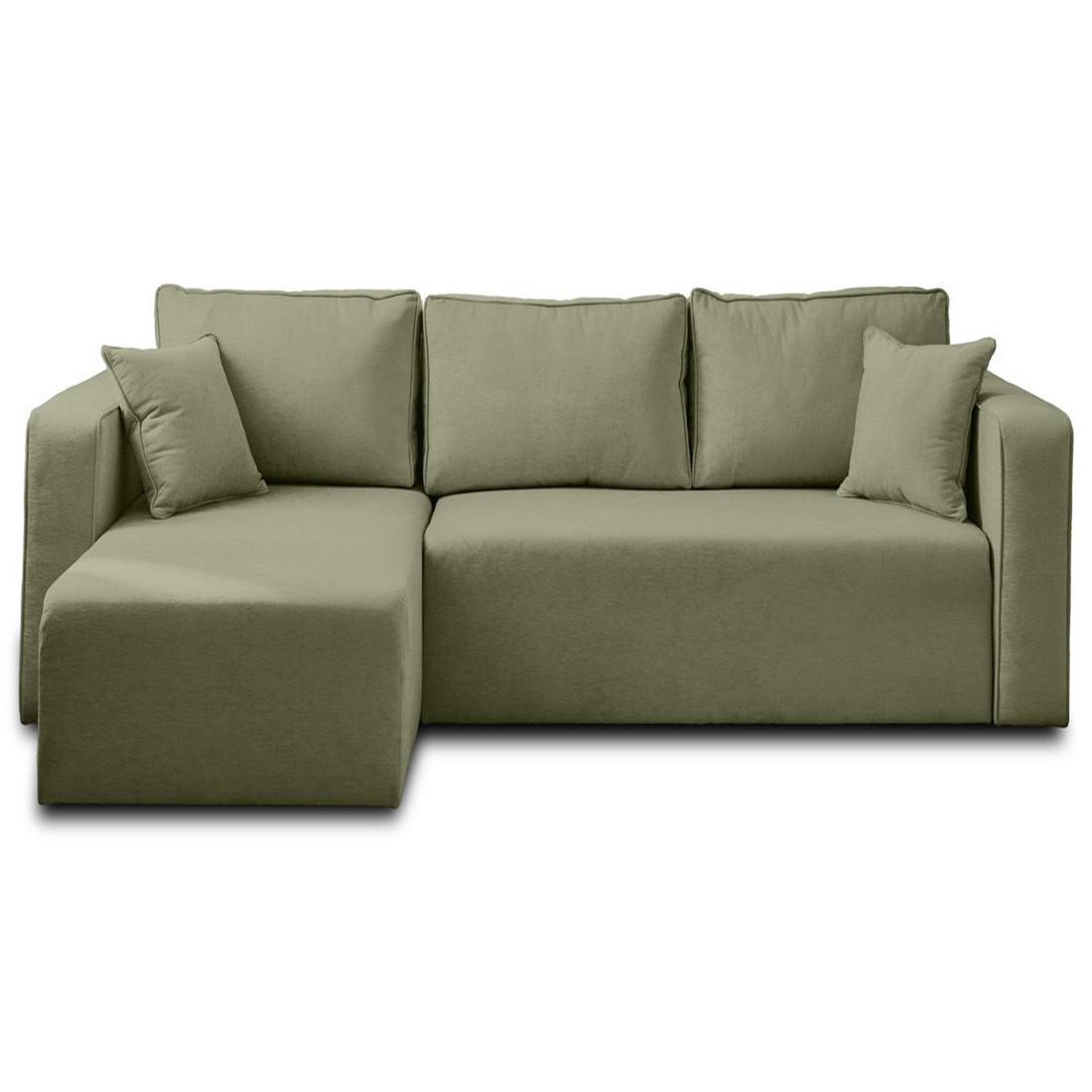 Voir la diapositive 1 : BEST MOBILIER Topaze - canapé d'angle réversible - 4 places - convertible avec coffre - en tissu