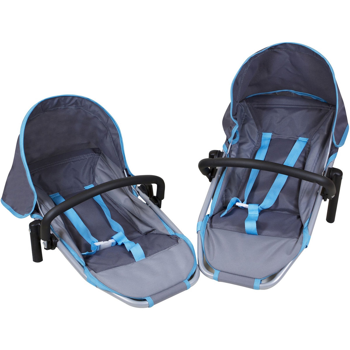 One Two Fun Poussette Jogger jumeaux de luxe 3 roues