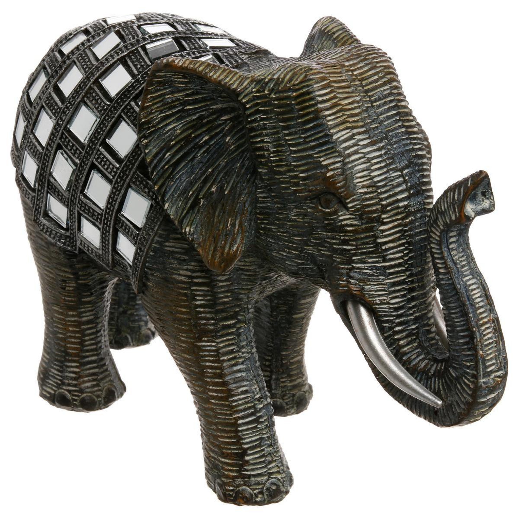 Voir la diapositive 1 : ATMOSPHERA Statue déco  sculpture eléphant  13cm gris