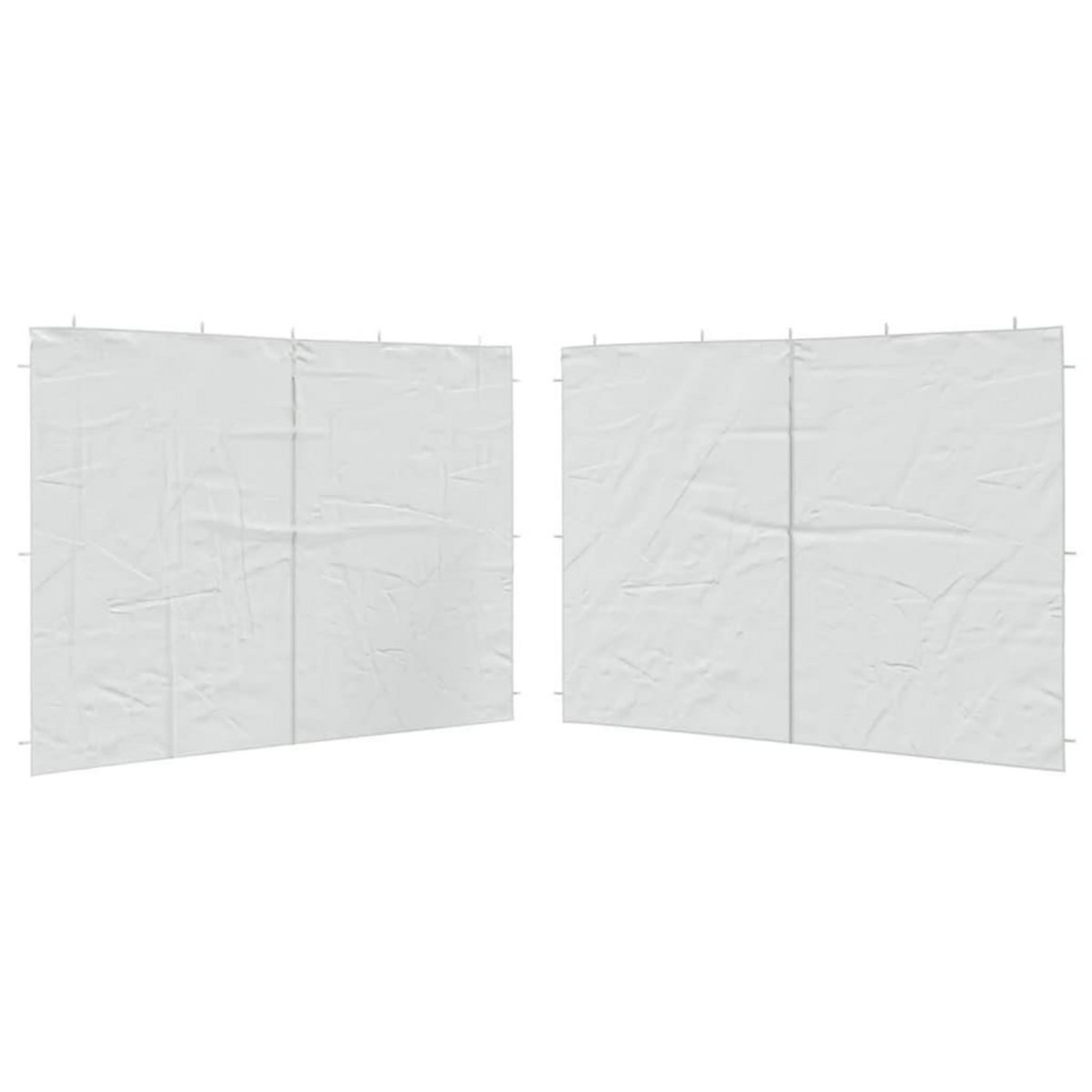 VIDAXL Parois de tente de reception 2 pcs et fermeture eclair PE Blanc