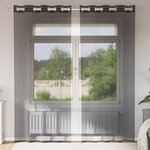 VIDAXL Rideaux en voile avec œillets 2 pcs noir 140x245 cm