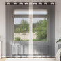 Voir la diapositive 1 : VIDAXL Rideaux en voile avec œillets 2 pcs noir 140x245 cm