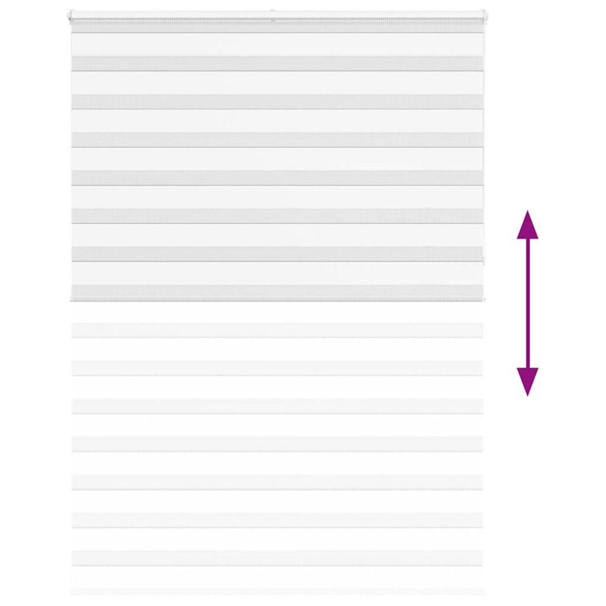 VIDAXL Store zebre blanc 155x230 cm largeur du tissu 150,9cm polyester