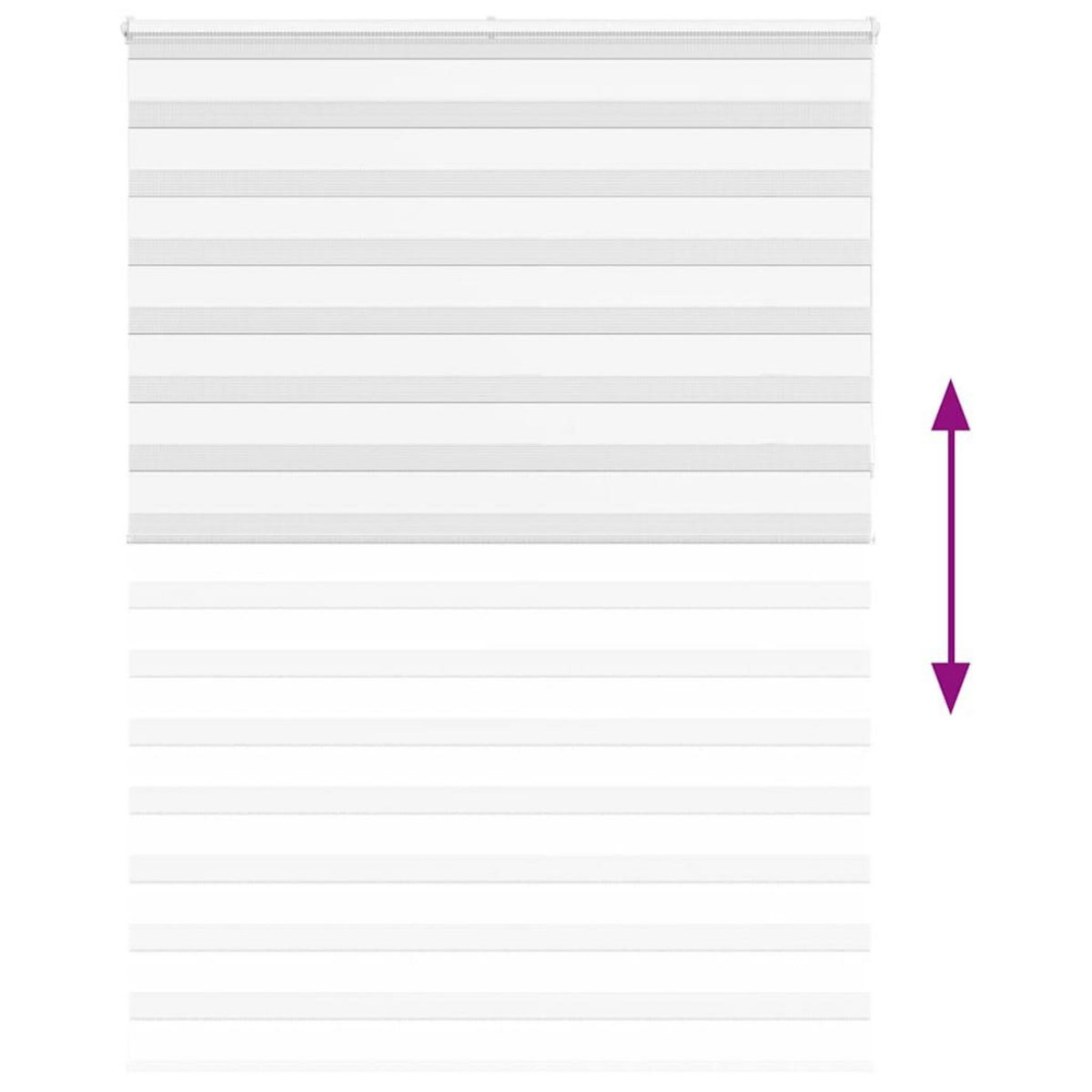 VIDAXL Store zebre blanc 155x230 cm largeur du tissu 150,9cm polyester