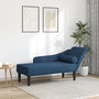 Voir la diapositive 1 : VIDAXL Chaise longue avec coussins bleu tissu