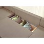 Voir la diapositive 3 : BEST MOBILIER Dellia - canapé panoramique en u - 7 places - convertible - avec coffre - en velours côtelé