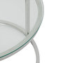 Voir la diapositive 3 : ATMOSPHERA Ensemble de 2 tables basses gigognes en verre et inox KNEO - Argent