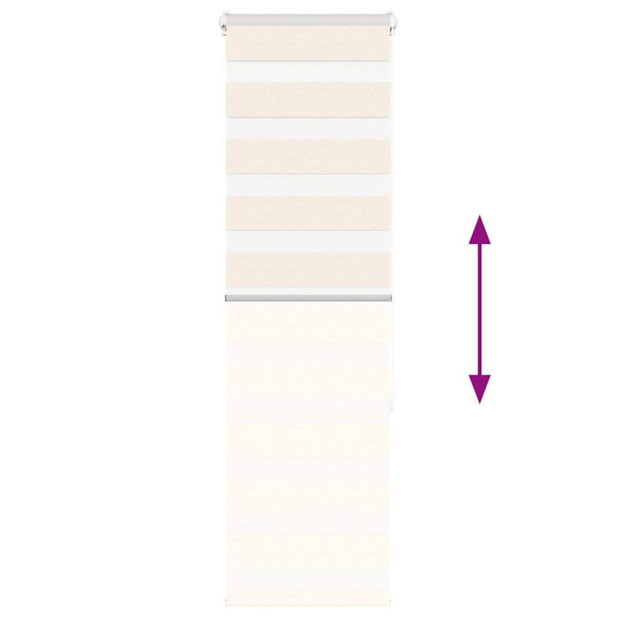 VIDAXL Store zebre beige marbre largeur du tissu 45,9 cm polyester